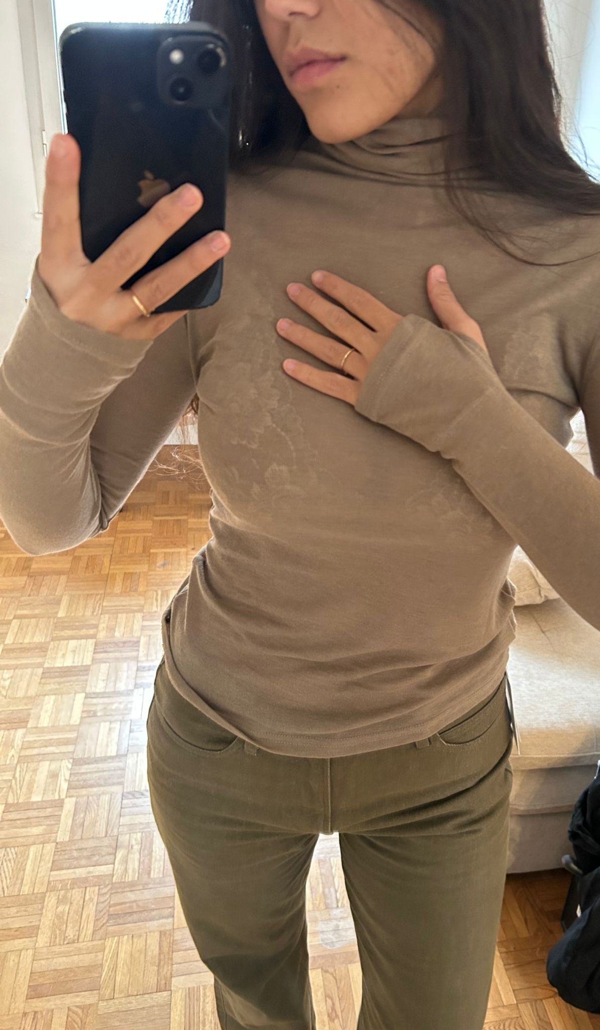 T-Shirt col roulé mitaine Siv