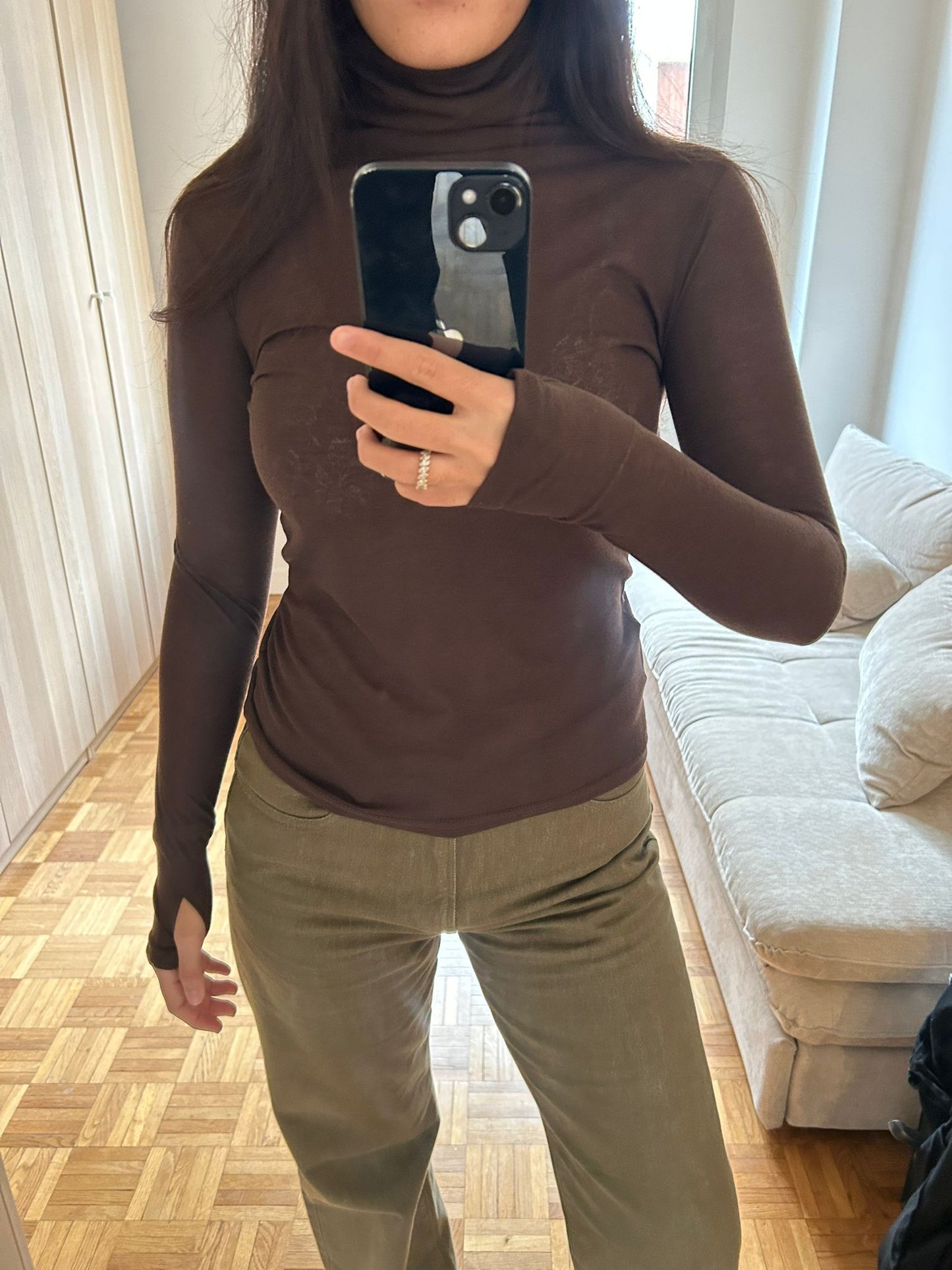 T-Shirt col roulé mitaine Siv